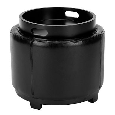 Safavieh Jasper Round Tray Storage Ottoman