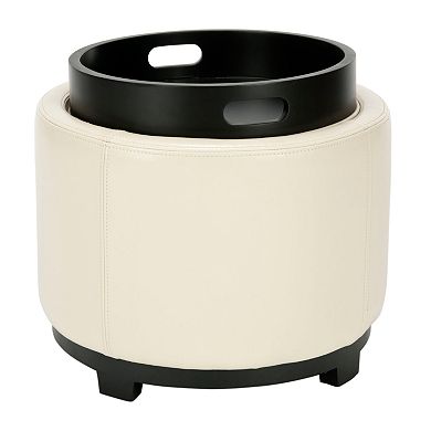 Safavieh Jasper Round Tray Storage Ottoman