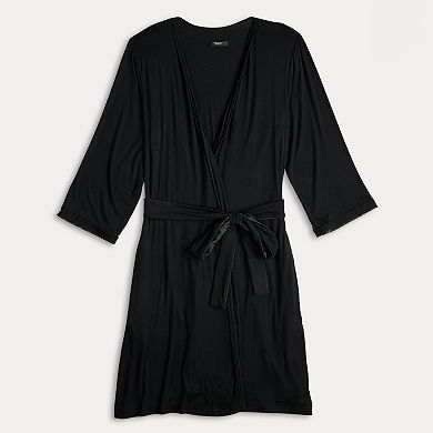 Women's Simply Vera Vera Wang Basic Luxury Wrap Robe