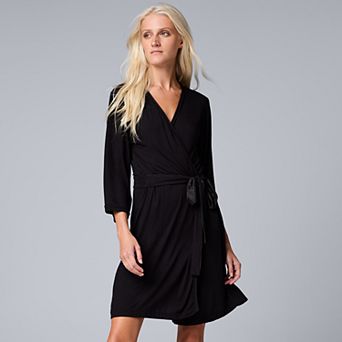 Women's Simply Vera Vera Wang Basic Luxury Wrap Robe