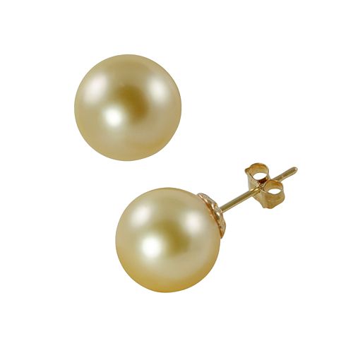 CIRARI 14K Gold 11mm Golden South Sea Cultured Pearl & Diamond Pendant w/ Chain main image 1