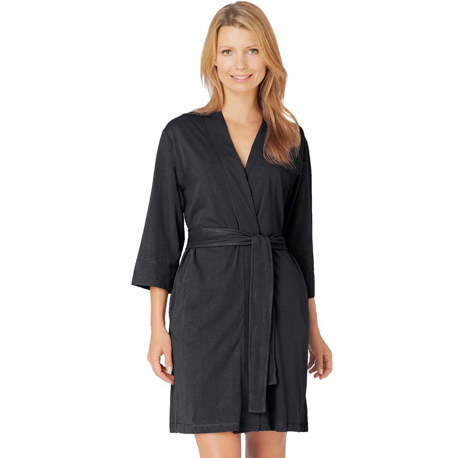 kohls black wrap dress