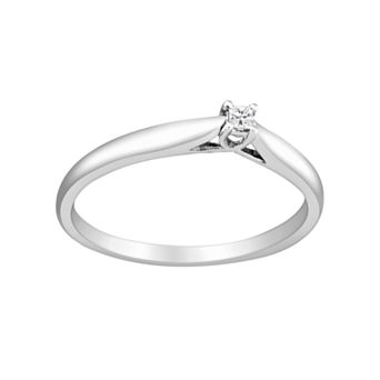 Stella Grace Princess-Cut Diamond Accent Engagement Ring in Sterling Silver