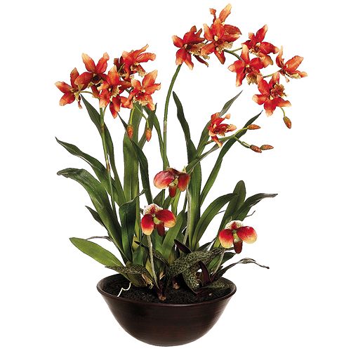 28-in. Artificial Oncidium And Lady’s Slipper Floral Arrangement