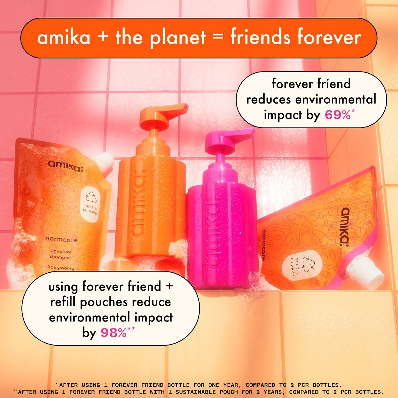 Amika the kure Shampoo & Conditioner Refills top