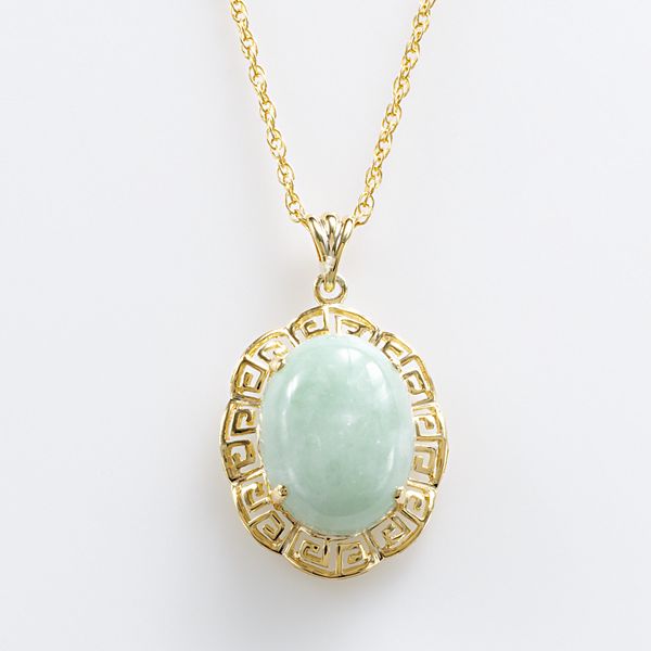 Oval on sale jade pendant