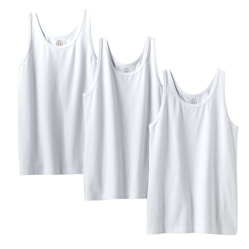 76729864 Girls 4-12 SO 3-pk. Tanks, Girls, Size: 14, White sku 76729864