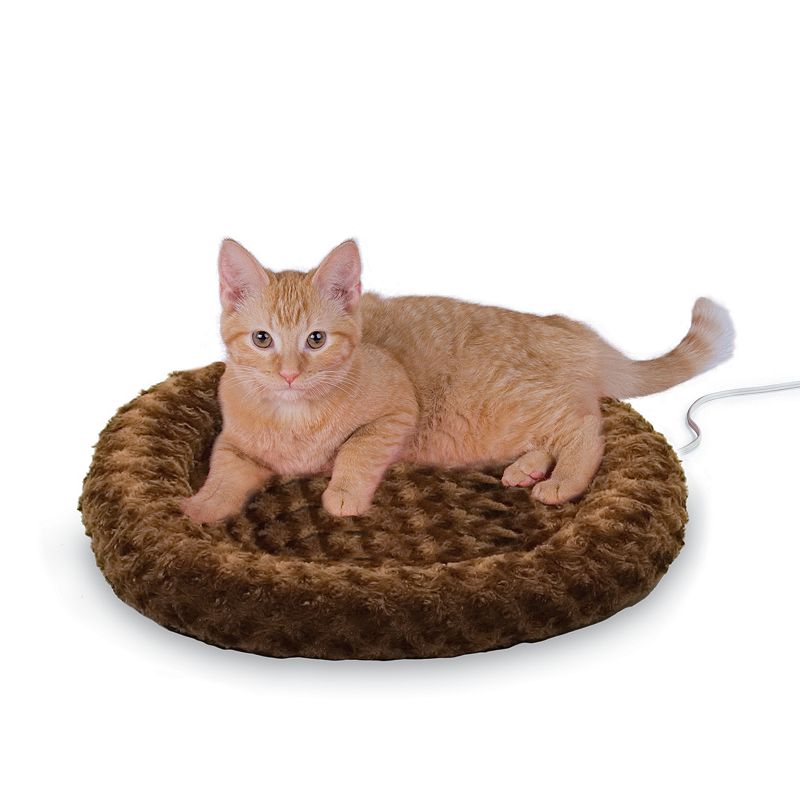 K&H Pet Thermo-Kitty Heated Bed, Brown, S
