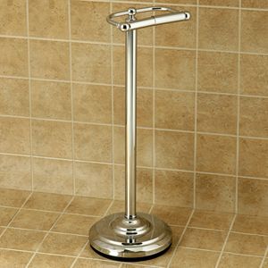 Classic Pedestal Chrome-Finish Toilet Paper Holder