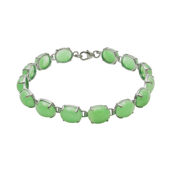 Jade silver hot sale bracelet