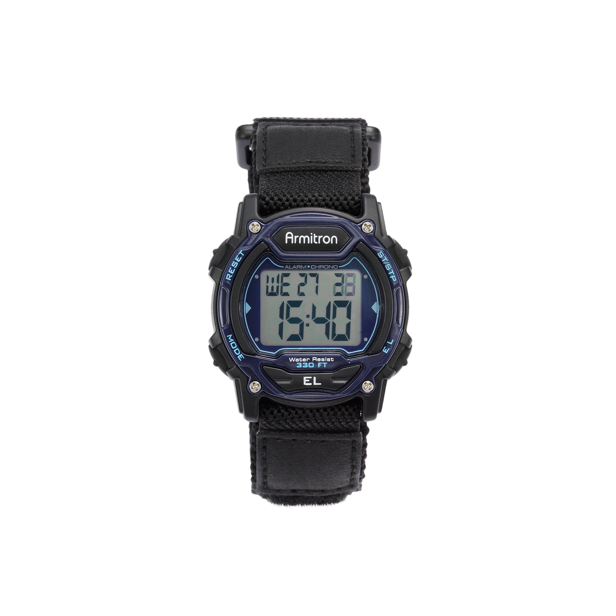 Armitron Womens Digital Chronograph Watch - 45/7004BLU, Size: Large, Black
