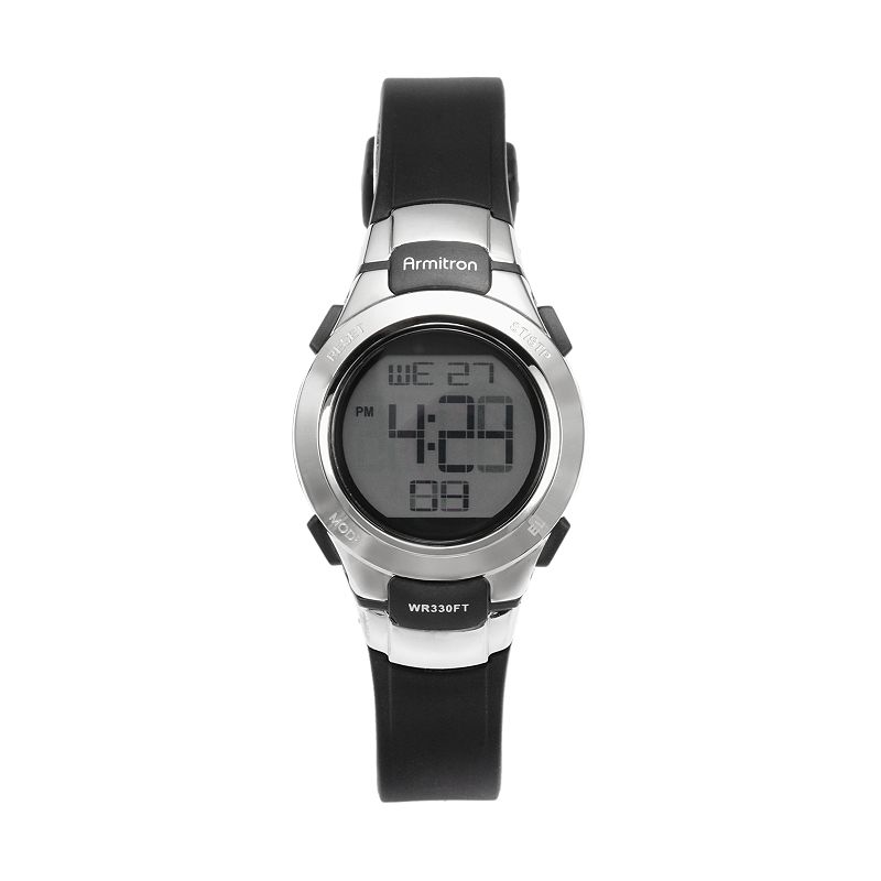 Armitron Womens Digital Chronograph Watch - 45/7012BLK, Size: Small, Black