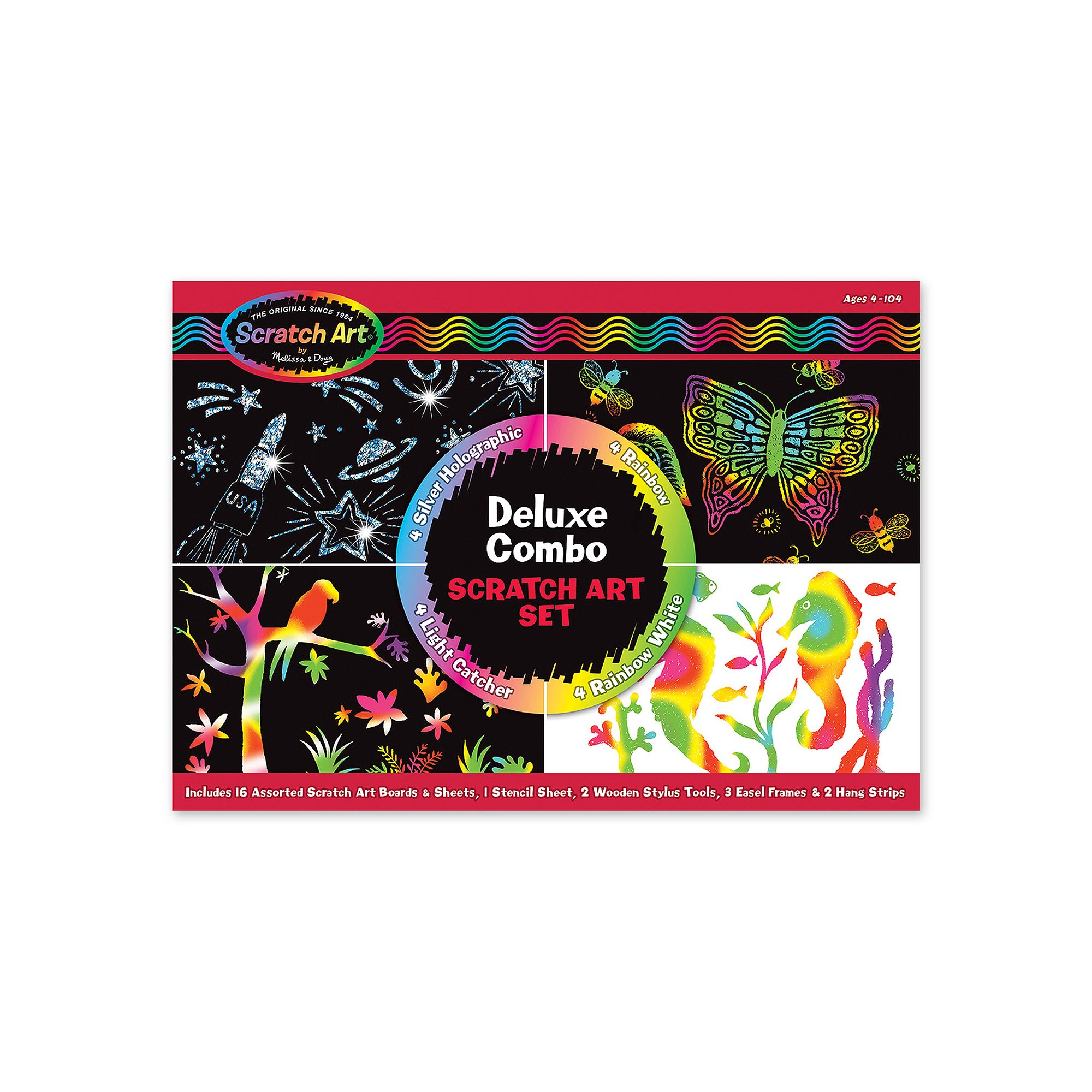 Melissa & Doug Scratch Art Magic Deluxe Kit, Multicolor