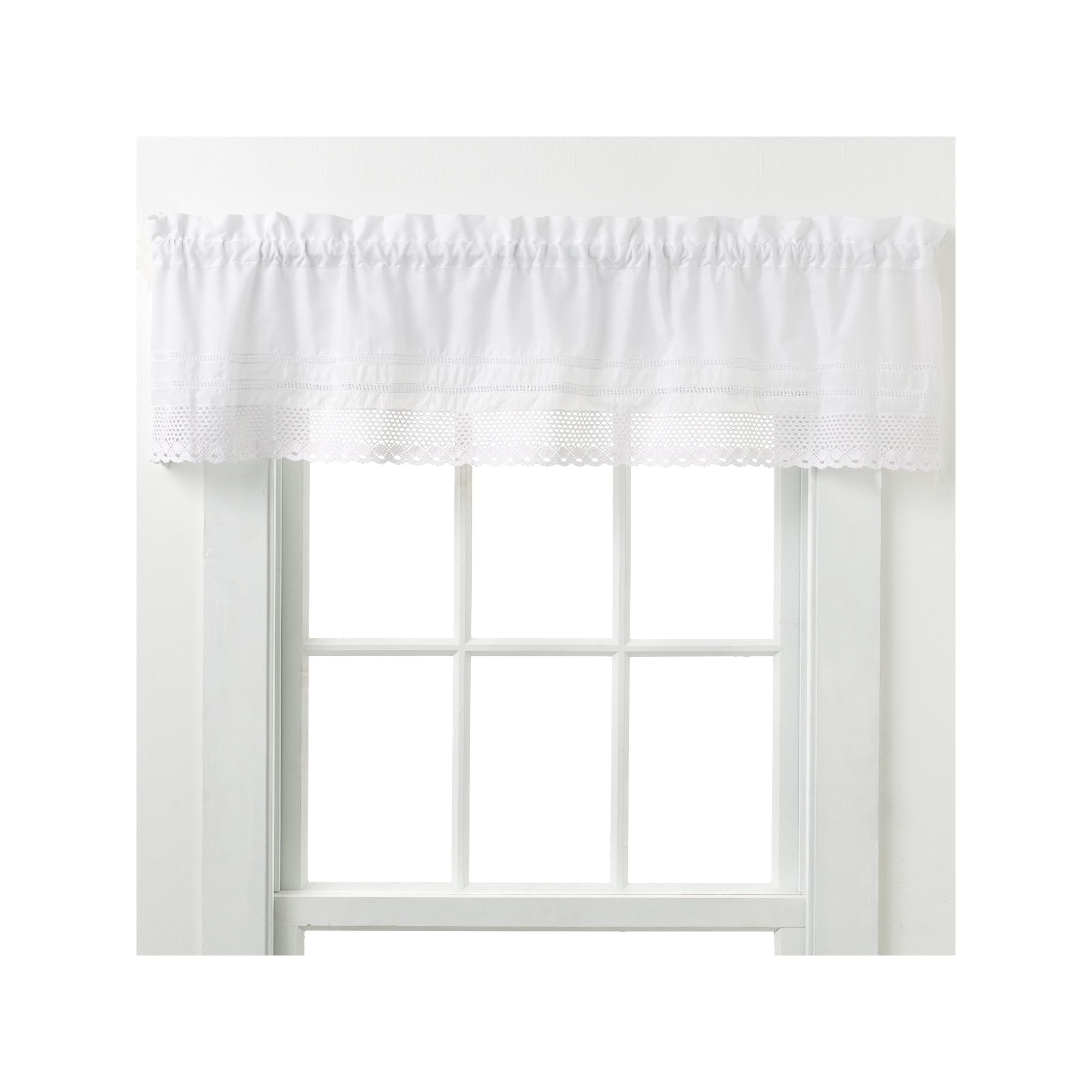 CHF & You Crochet Window Valance, White