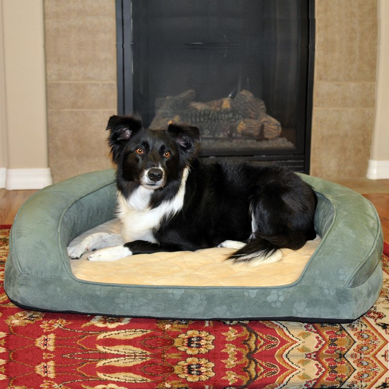 K&H Pet Deluxe Ortho Sleeper Oval Pet Bed - 40 x 33, Green