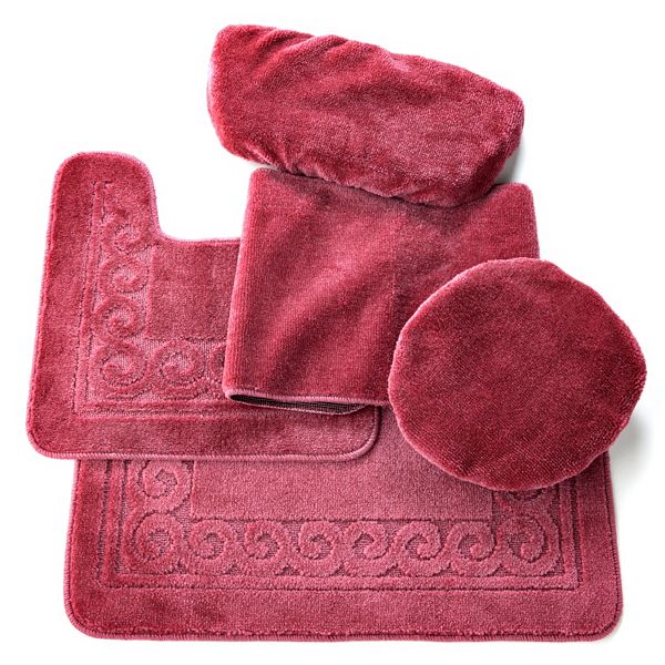 Scrolled 5 Pc Bath Mat Set - Kohls Bath Rugs And Toilet Seat Covers