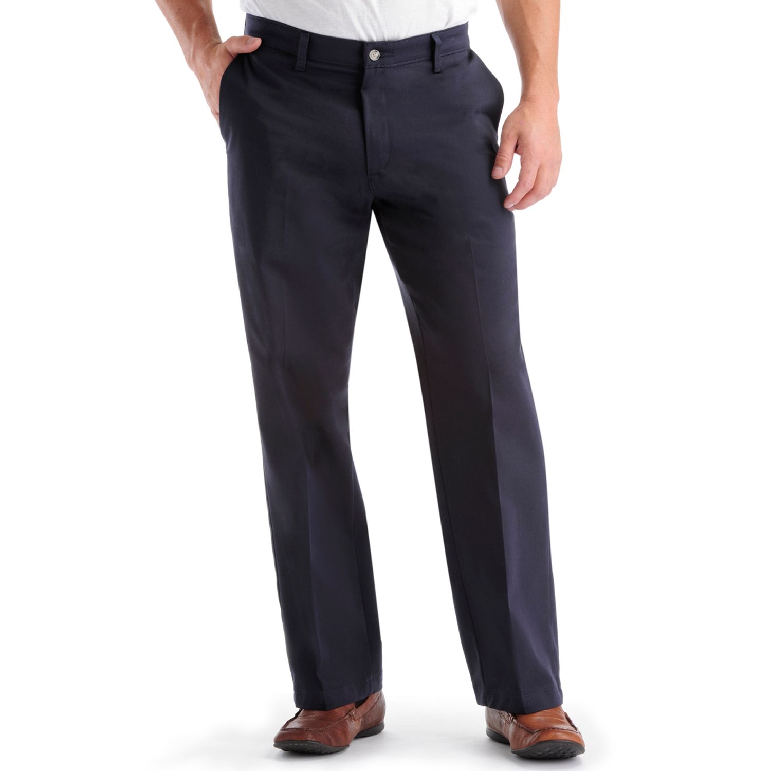 lee stain resistant flat front pants