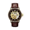 Relic by Fossil Men's Automatic Leather Skeleton Watch
