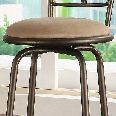 HomeVance 3-pc. Cross-Back Swivel Bar Stool Set