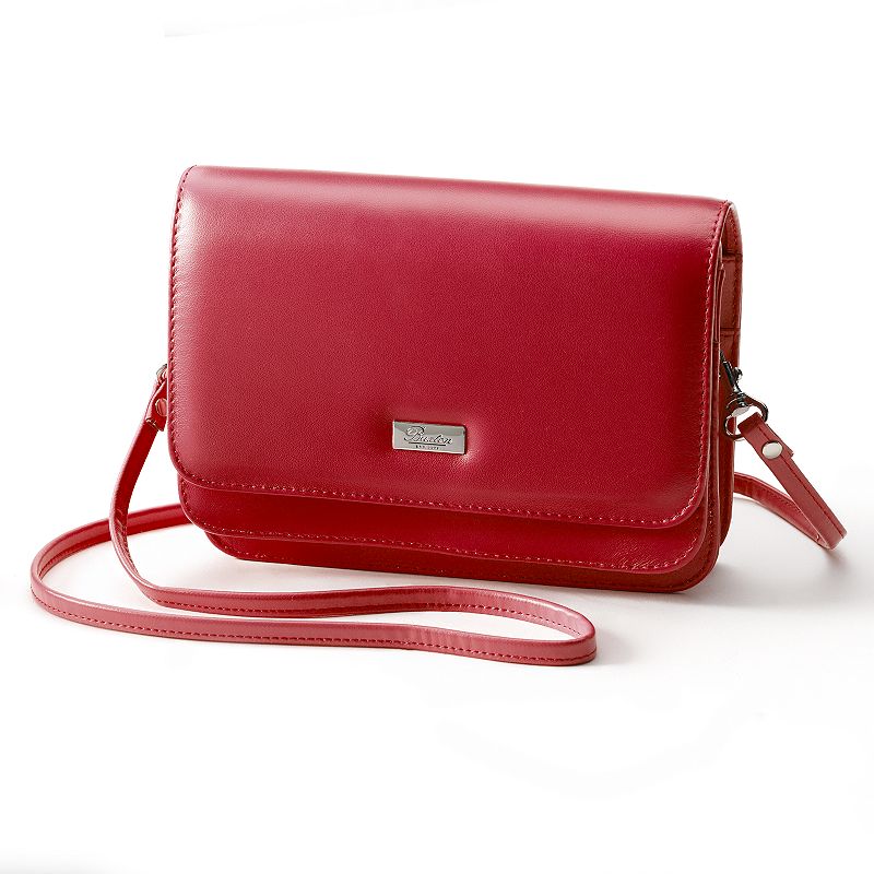Buxton Double-Flap Convertible Shoulder Bag, Red