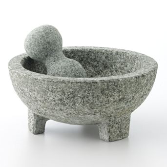 IMUSA 8 in Granite Molcajete (Mortar and Pestle) / IMUSA Molcajete de Granito, 20 cm
