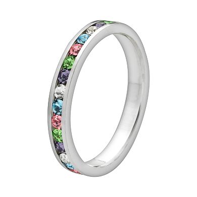 Sterling Silver Crystal Eternity Ring