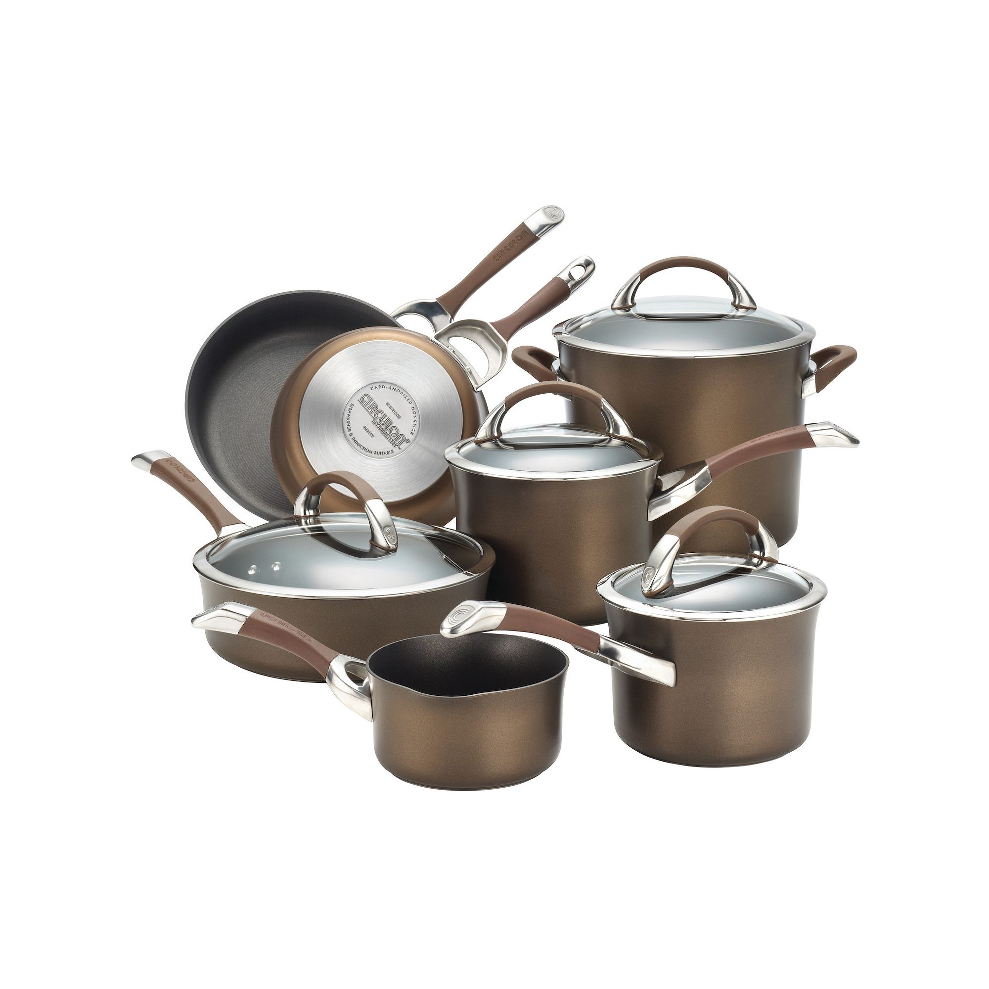 Circulon 11-piece Nonstick Cookware Set, Brown