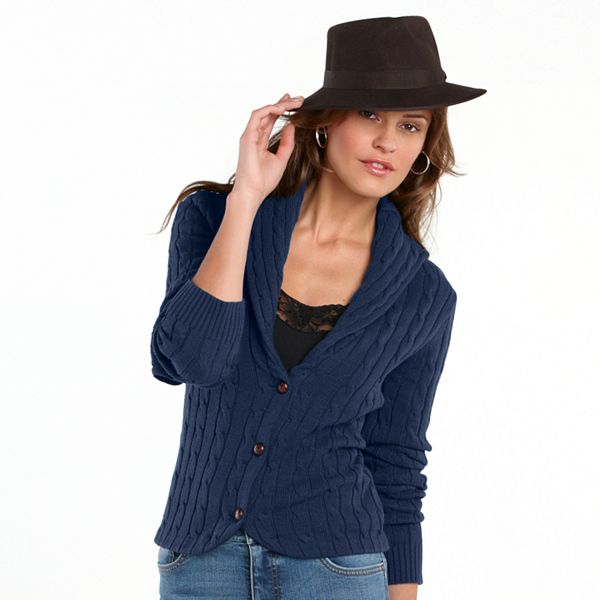 Kohls navy cardigan best sale