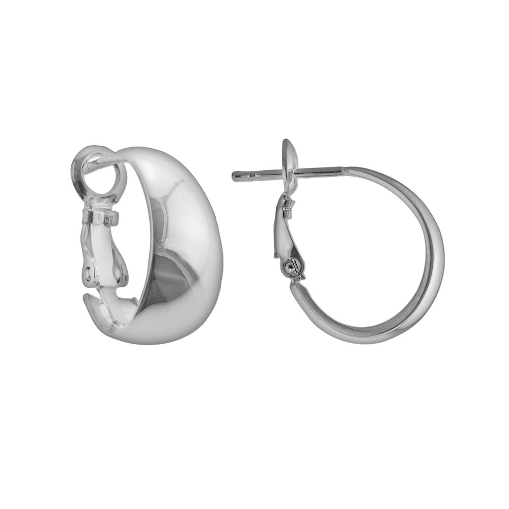 Athra NJ Inc Silver Plated J-Hoop Earrings