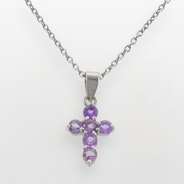 Amethyst necklace store kohls