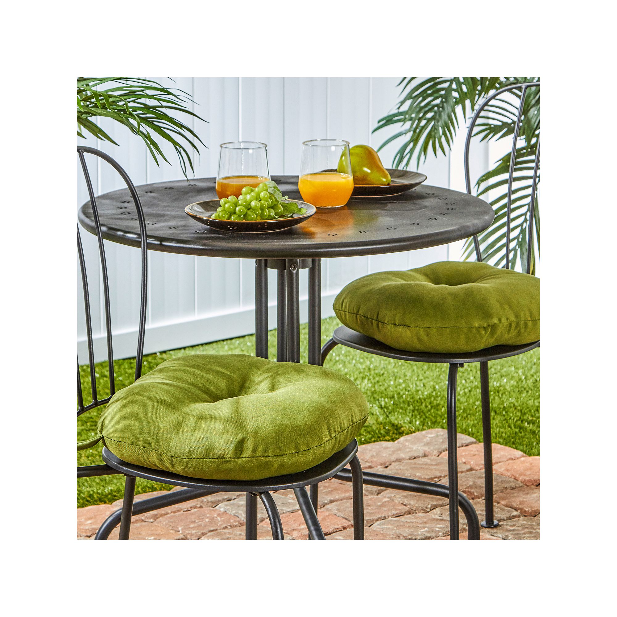 Greendale Home Fashions Solid 2-pk. Outdoor Round Chair Cushions - 15, H