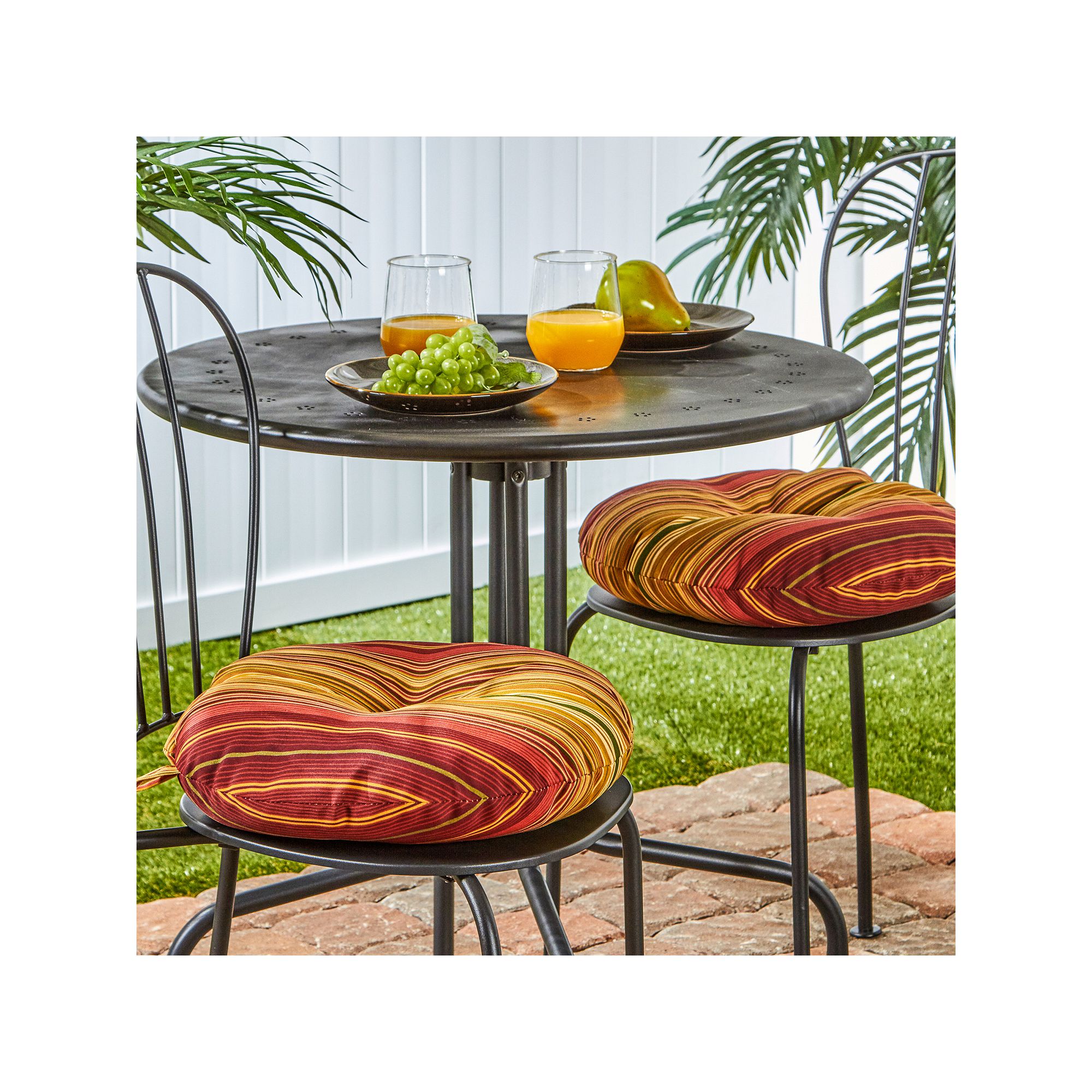 Greendale Home Fashions Solid 2-pk. Outdoor Round Chair Cushions - 15, K