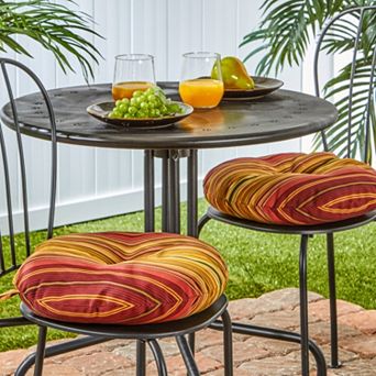 Greendale Home Fashions Solid 2 pk Outdoor Round Chair Cushions - 15"