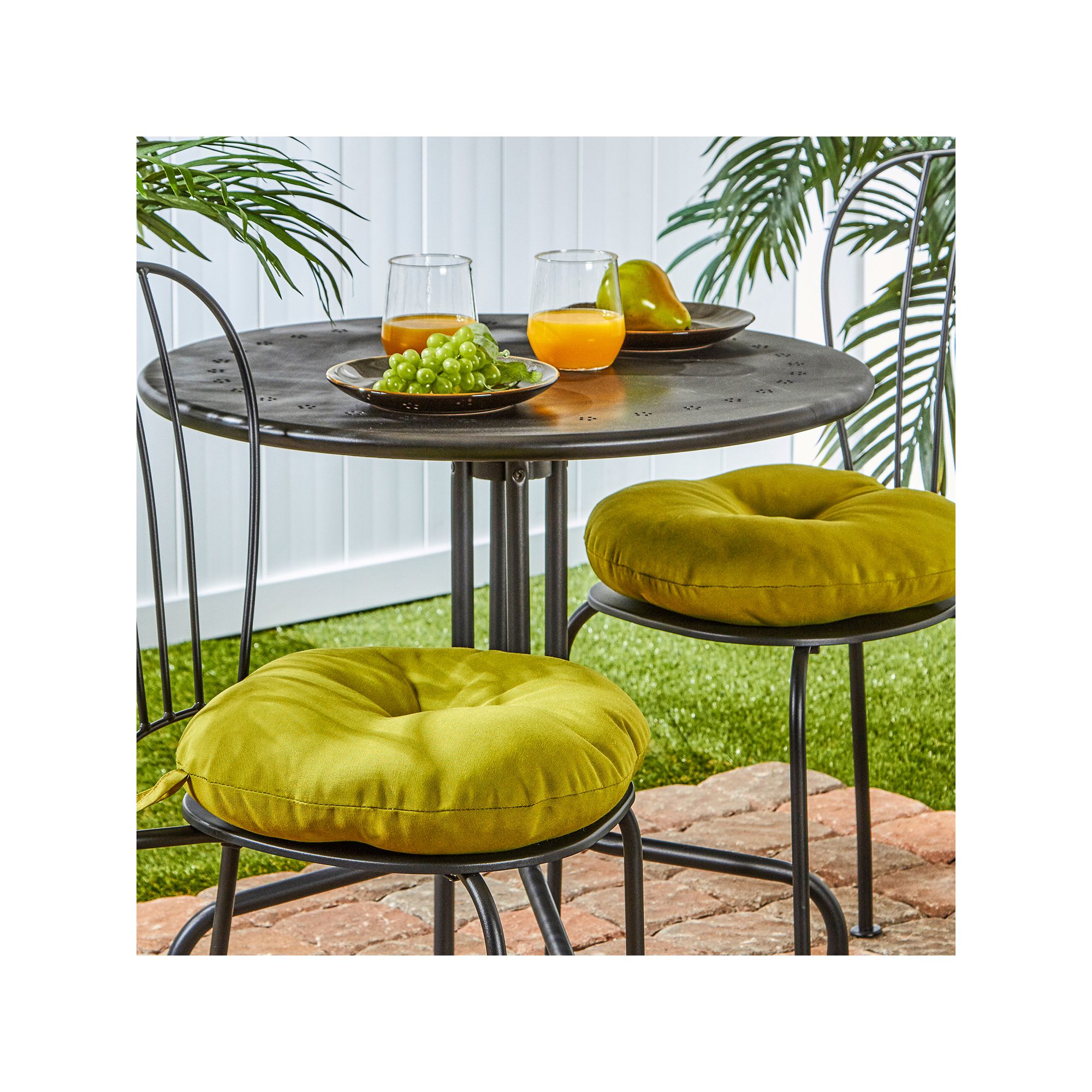 Greendale Home Fashions Solid 2-pk. Outdoor Round Chair Cushions - 15