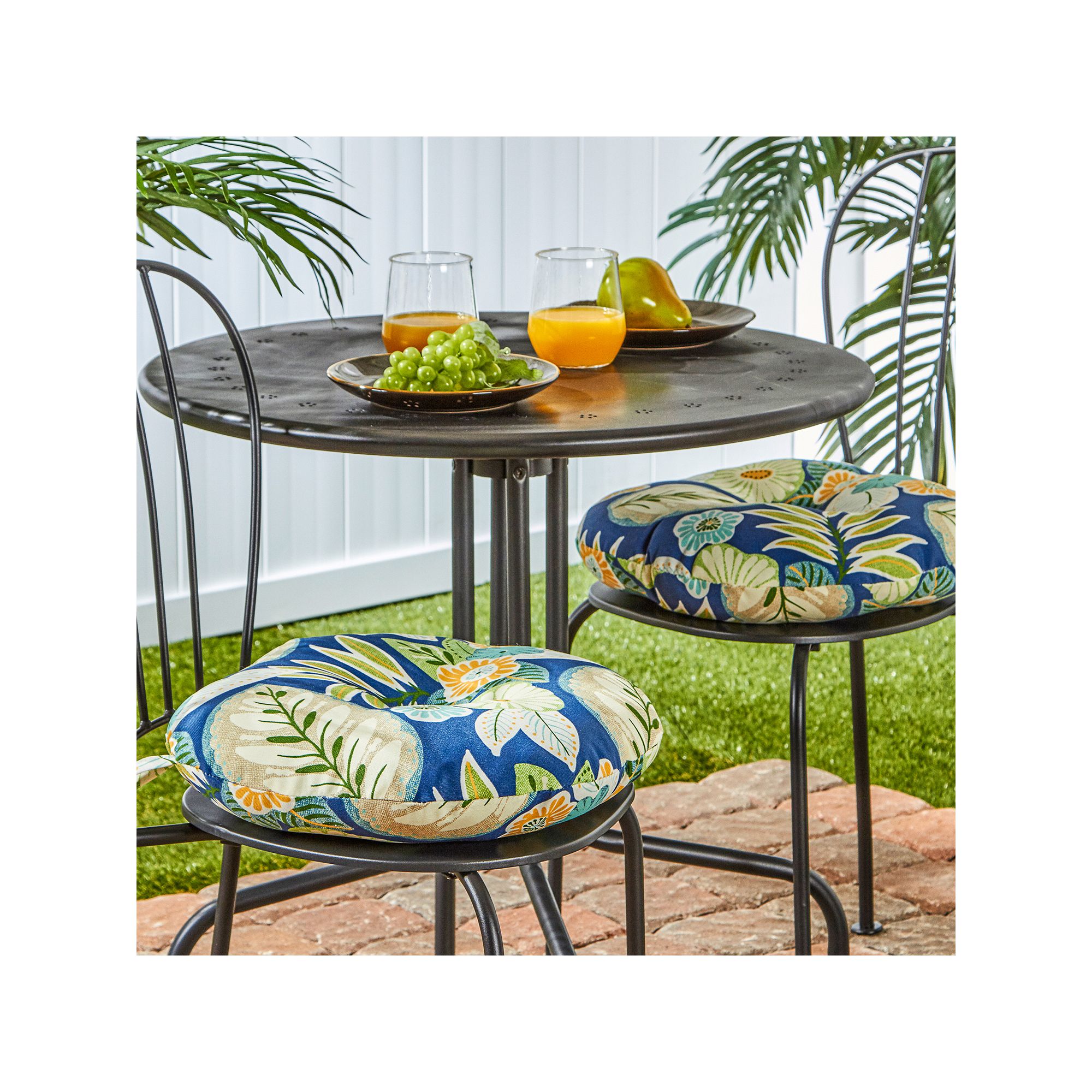 Greendale Home Fashions Solid 2-pk. Outdoor Round Chair Cushions - 15, M