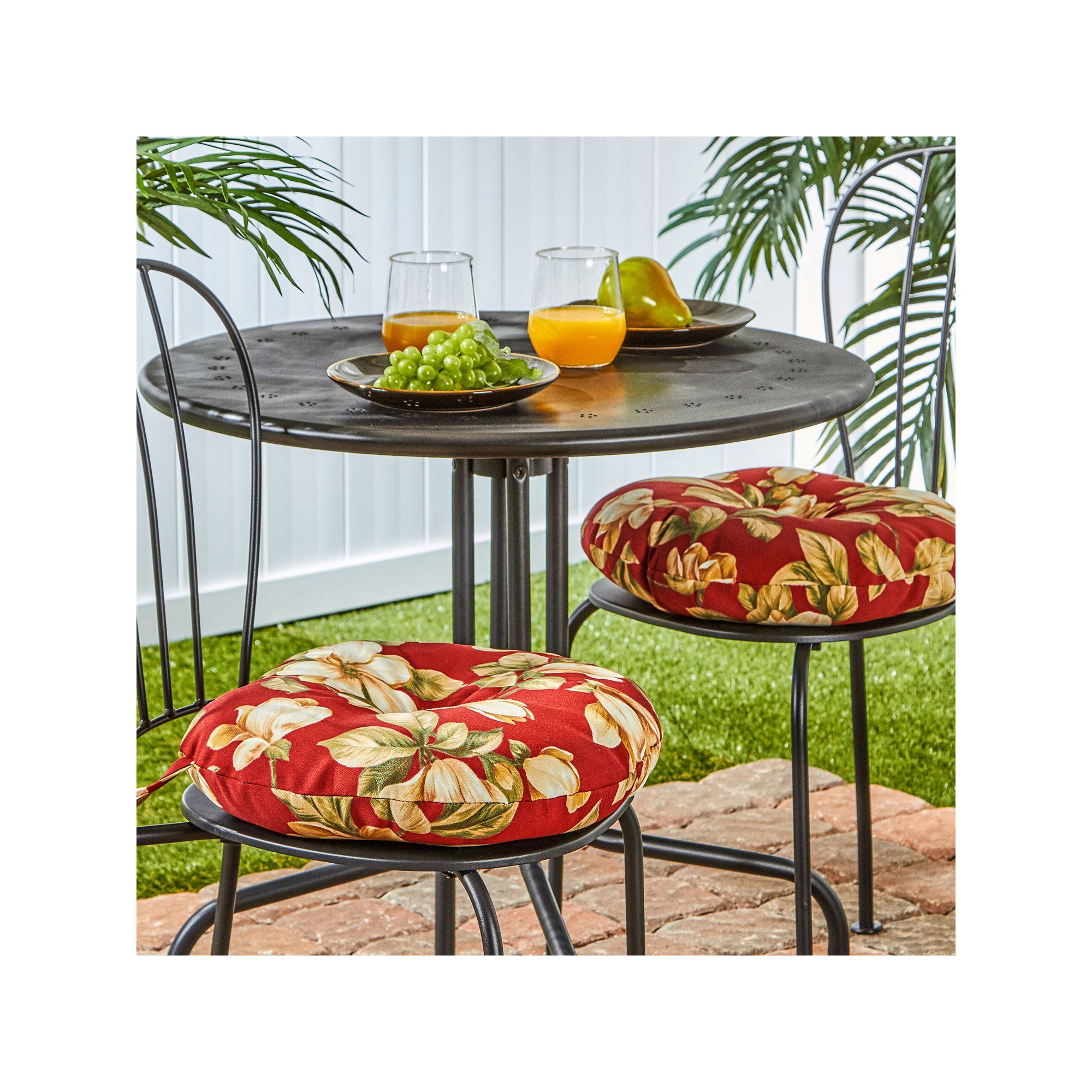 Greendale Home Fashions Solid 2-pk. Outdoor Round Chair Cushions - 15, R