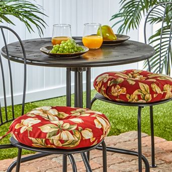 Greendale Home Fashions Solid 2 pk Outdoor Round Chair Cushions - 15"