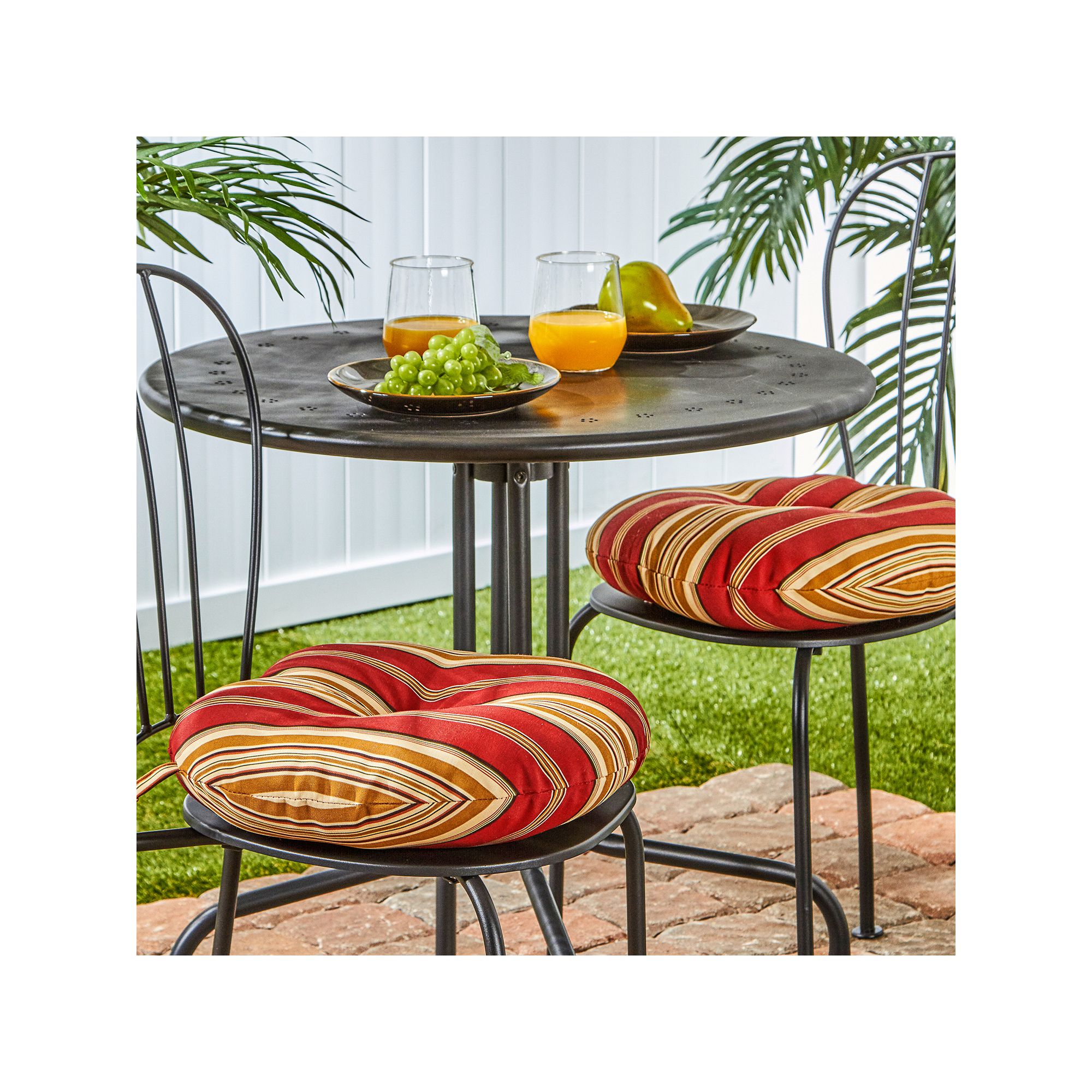 Greendale Home Fashions Solid 2-pk. Outdoor Round Chair Cushions - 15, R