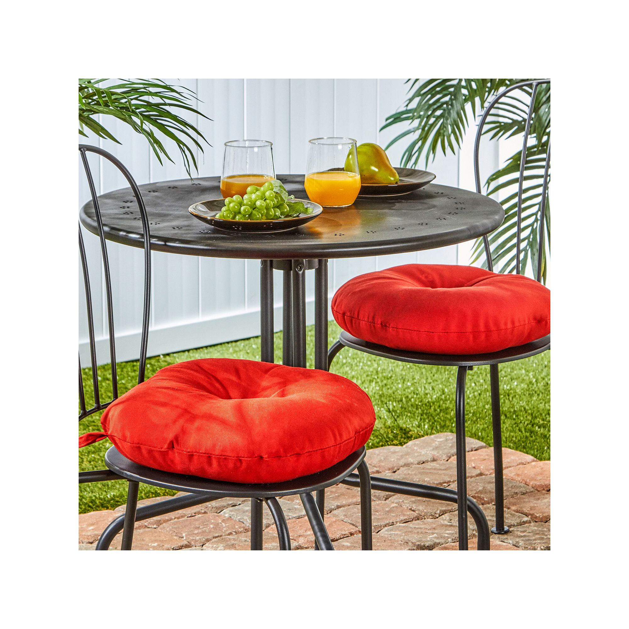 Greendale Home Fashions Solid 2-pk. Outdoor Round Chair Cushions - 15, S