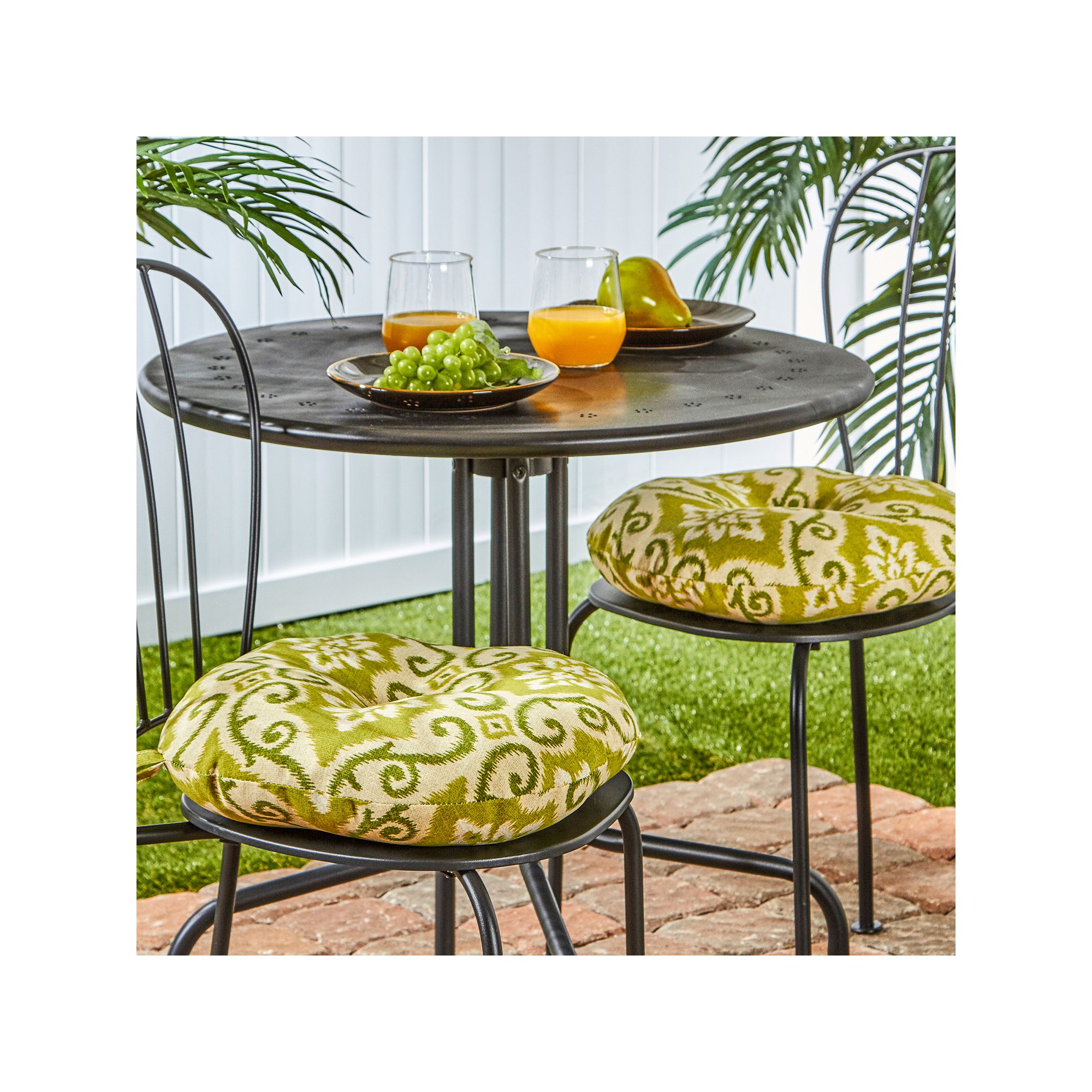 Greendale Home Fashions Solid 2-pk. Outdoor Round Chair Cushions - 15, S