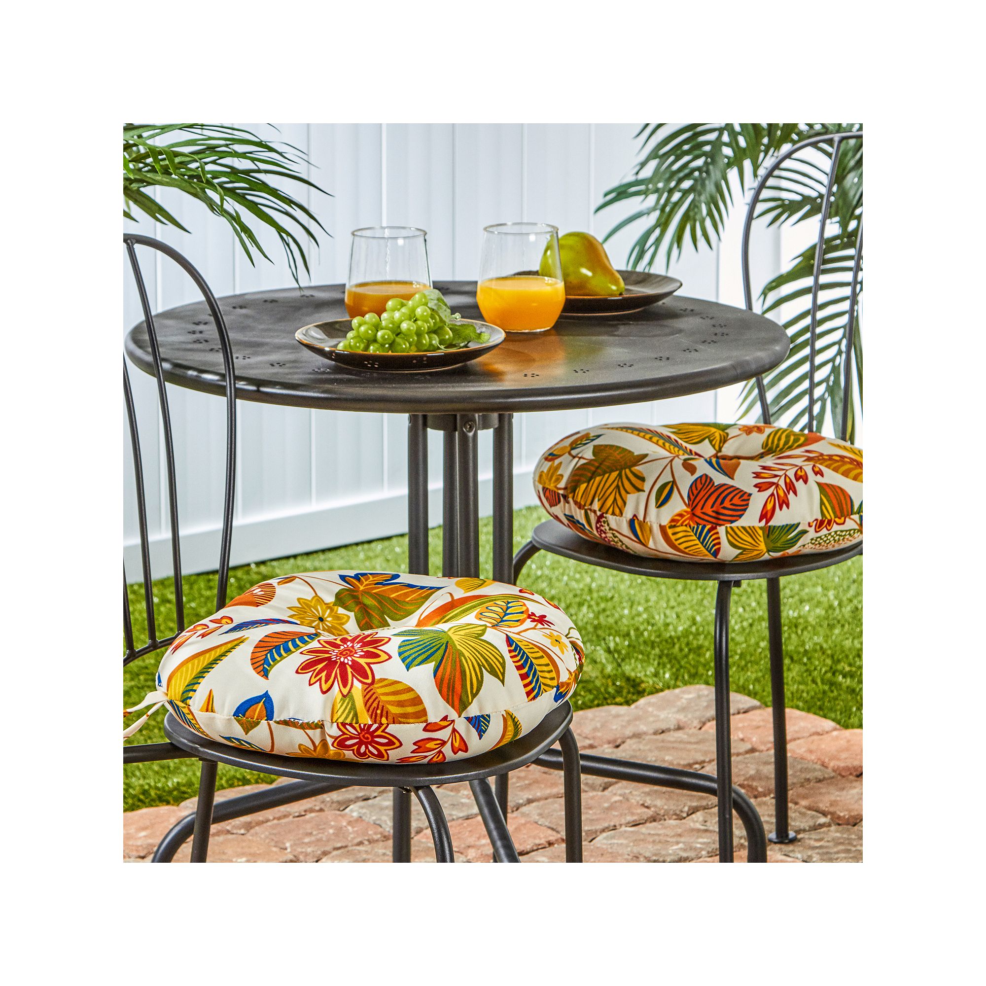 Greendale Home Fashions Solid 2-pk. Outdoor Round Chair Cushions - 15, S