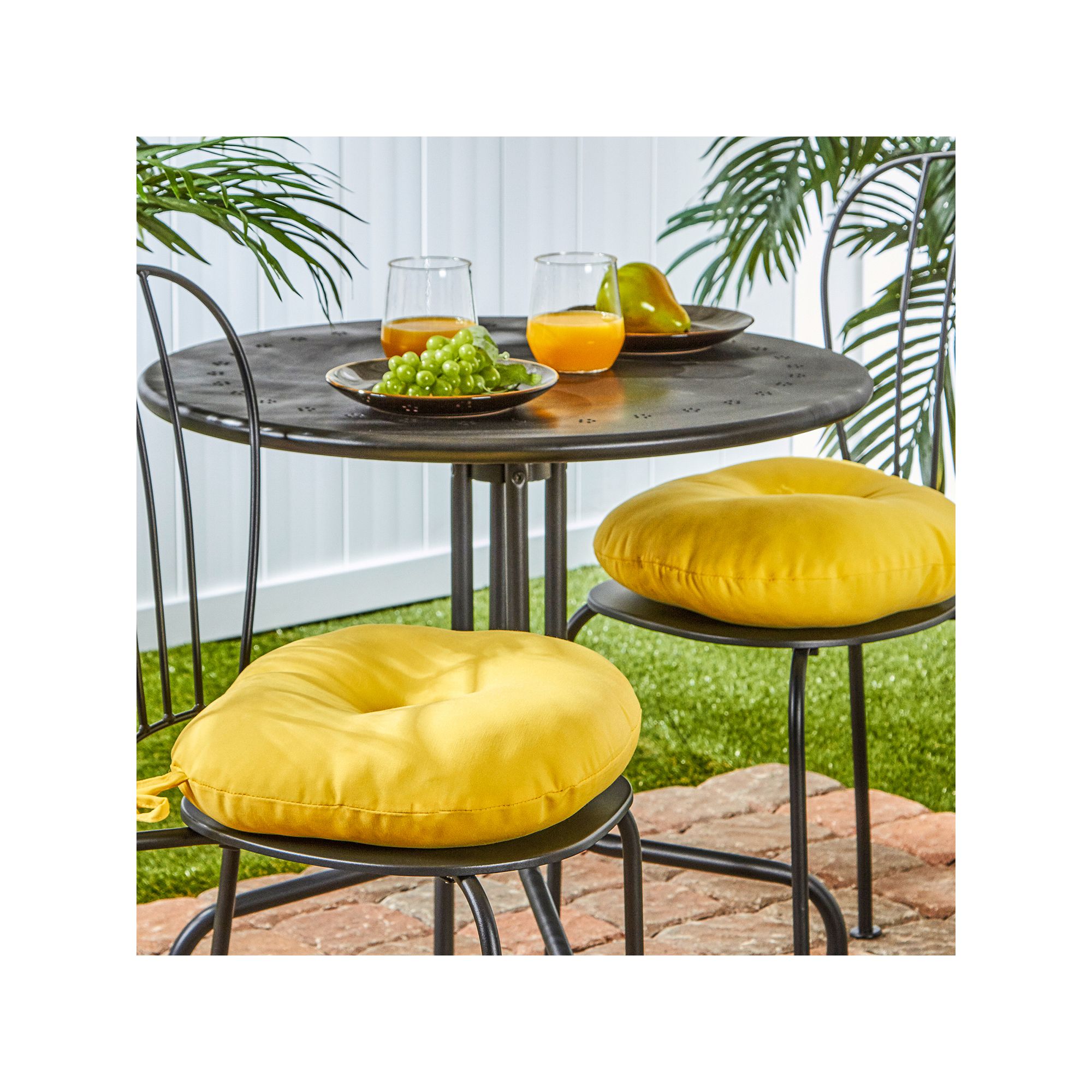 Greendale Home Fashions Solid 2-pk. Outdoor Round Chair Cushions - 15, S