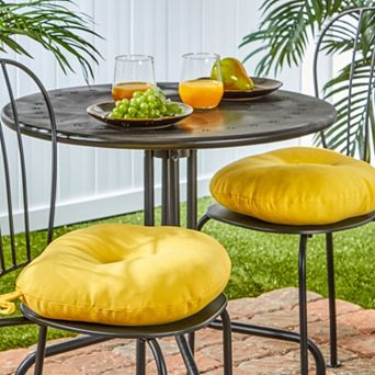 Greendale Home Fashions Solid 2 pk Outdoor Round Chair Cushions - 15"