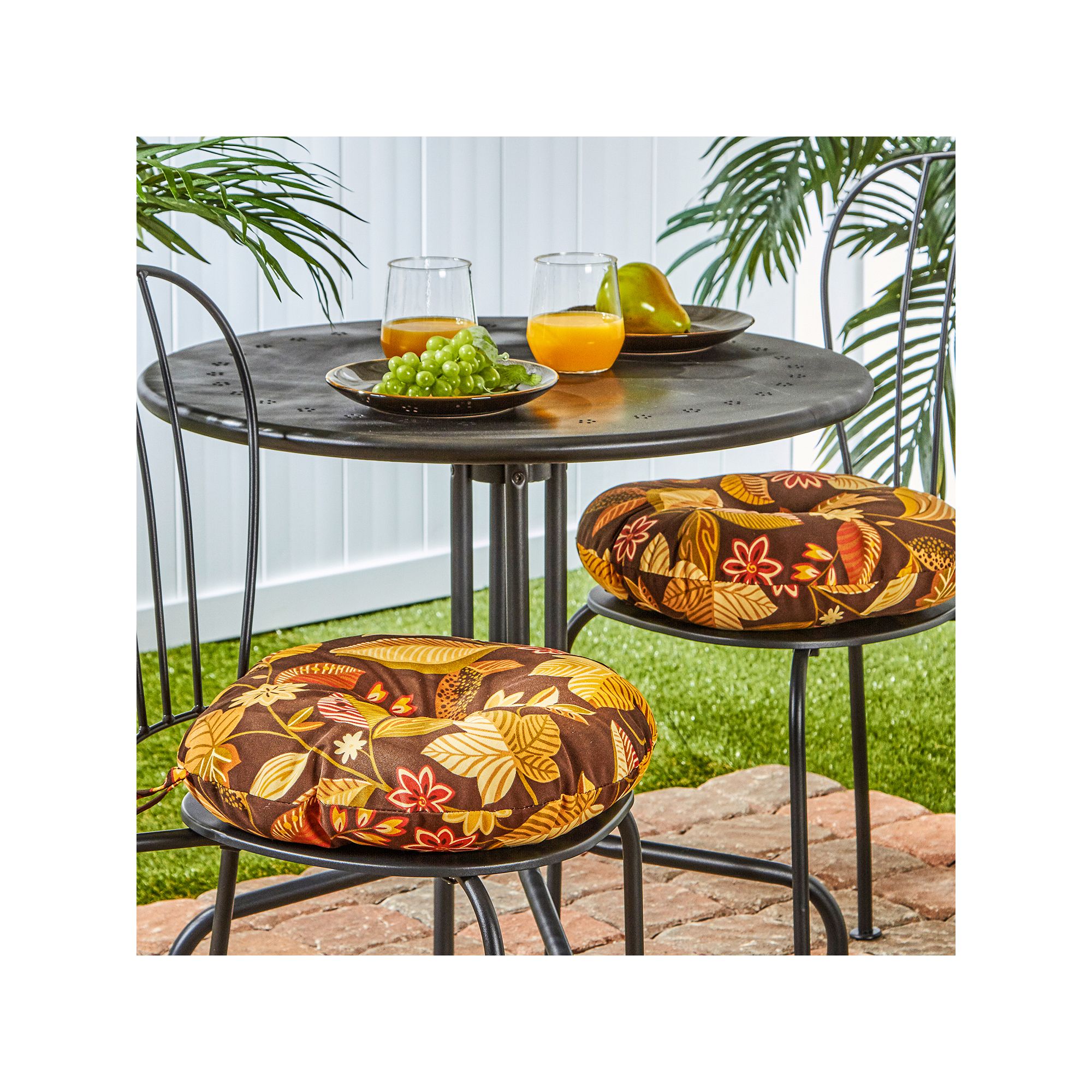 Greendale Home Fashions Solid 2-pk. Outdoor Round Chair Cushions - 15, T