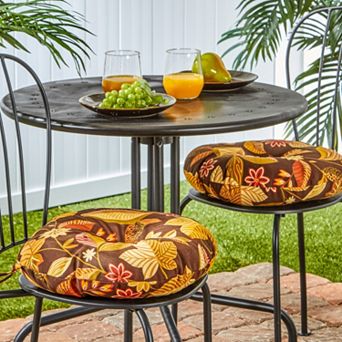 Greendale Home Fashions Solid 2 pk Outdoor Round Chair Cushions - 15"