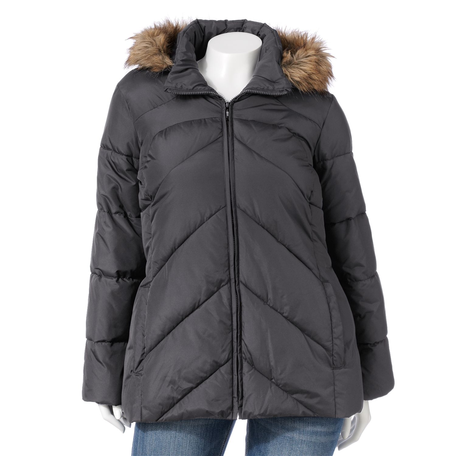 apt 9 hooded puffer jacket