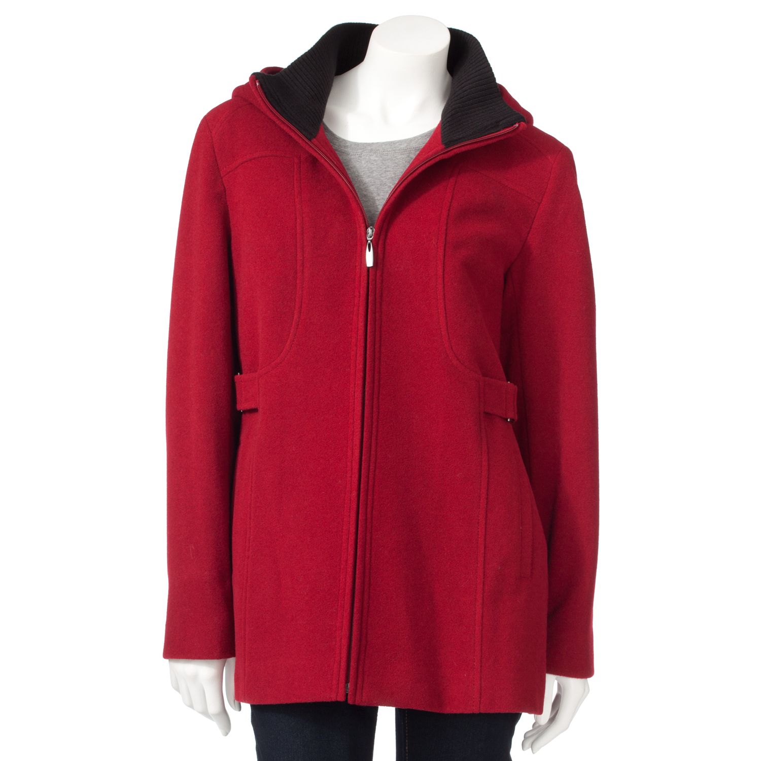 kohls womens red coats