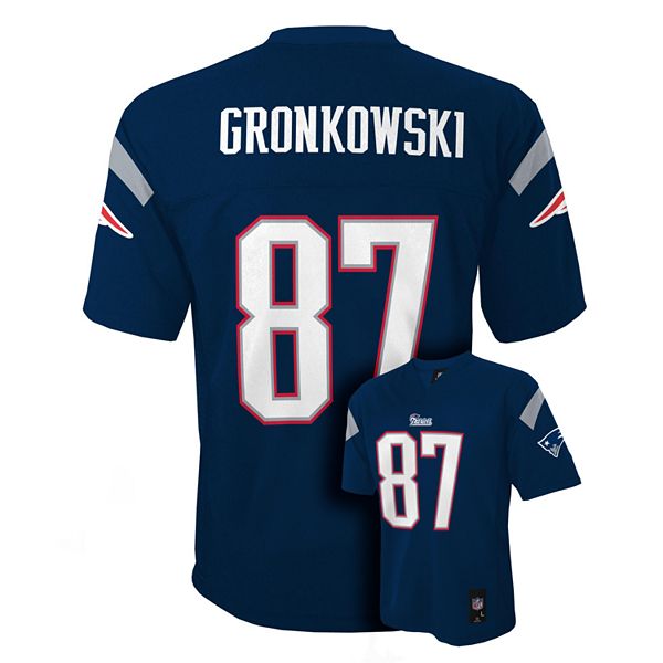 Boys 8-20 New England Patriots Rob Gronkowski NFL Replica Jersey