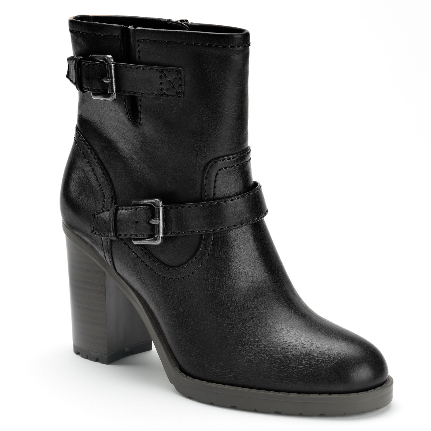 kohls womens black ankle boots