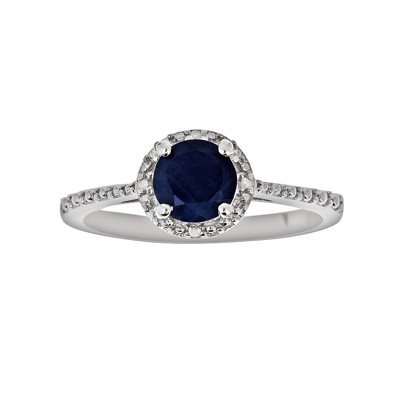 54164771 Sterling Silver Sapphire and Diamond Accent Frame  sku 54164771